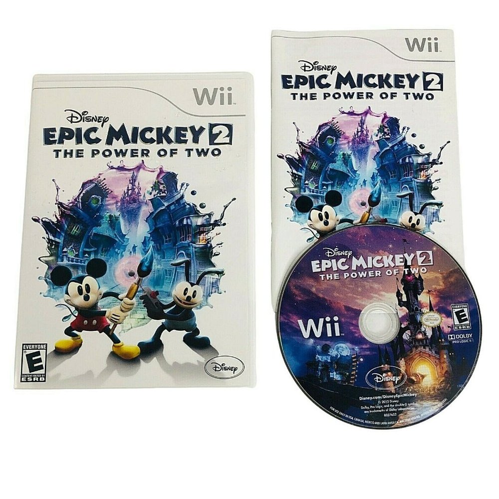 Disney Epic Mickey 2 The Power Of 2 Nintendo WII Complete Manual & Disc